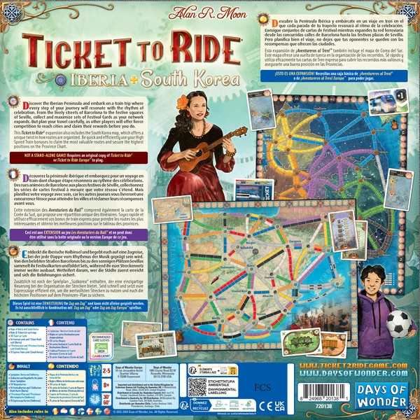 Ticket To Ride Map Collection 8: Iberia & South Korea