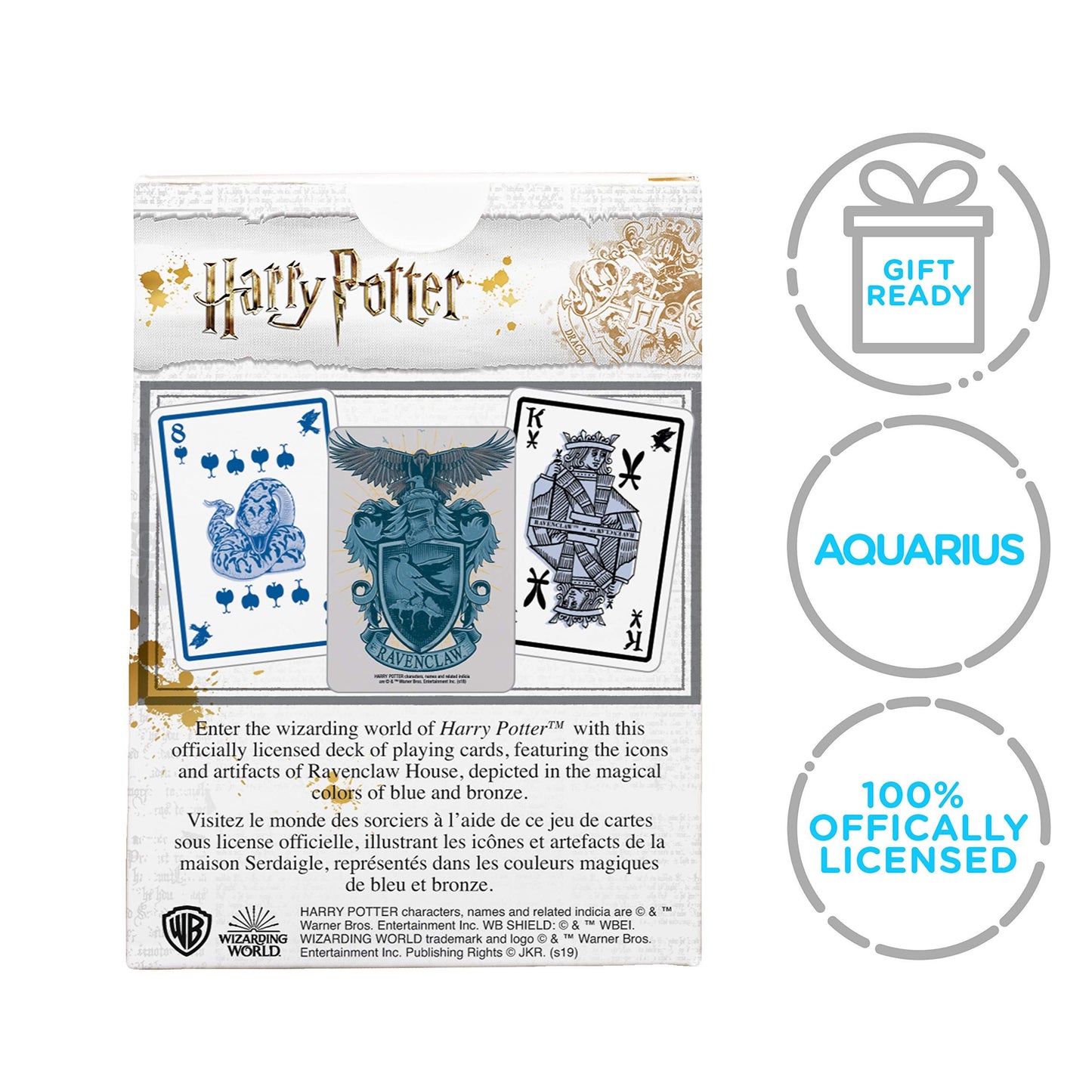 Aquarius Harry Potter Playing Cards Ravenclaw, Multicolor, 52441