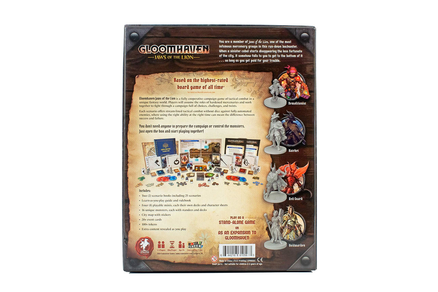Cephalofair Games | Gloomhaven: Jaws of the Lion | Ages 14+ | 1-4 Players | 30-1