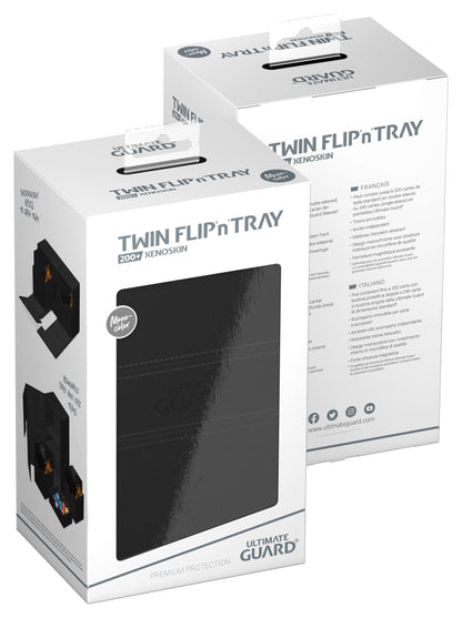 Ultimate Guard Twin Flip`n`Tray 200+ XenoSkin Monocolor Black