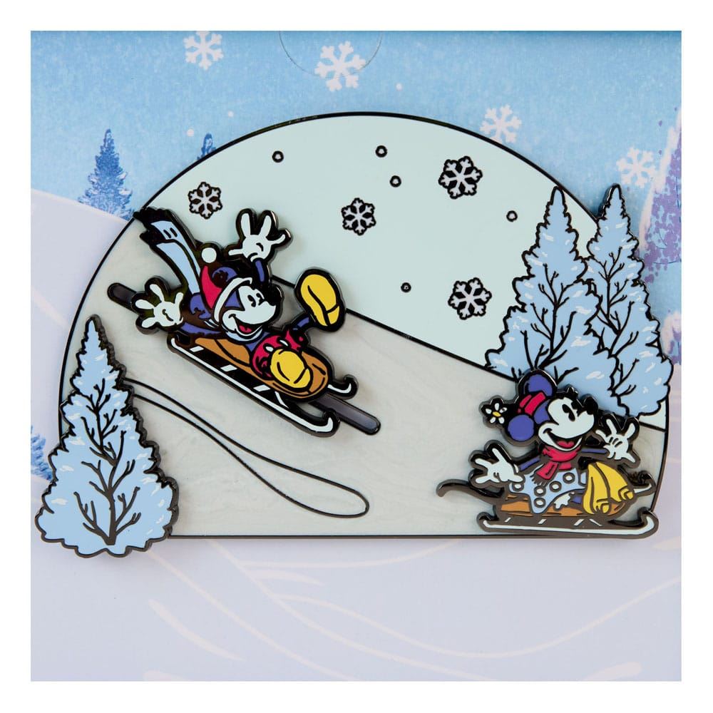 Disney by Loungefly Enamel 3" Pins Mickey and friends Winter Wonderland 3" Limit