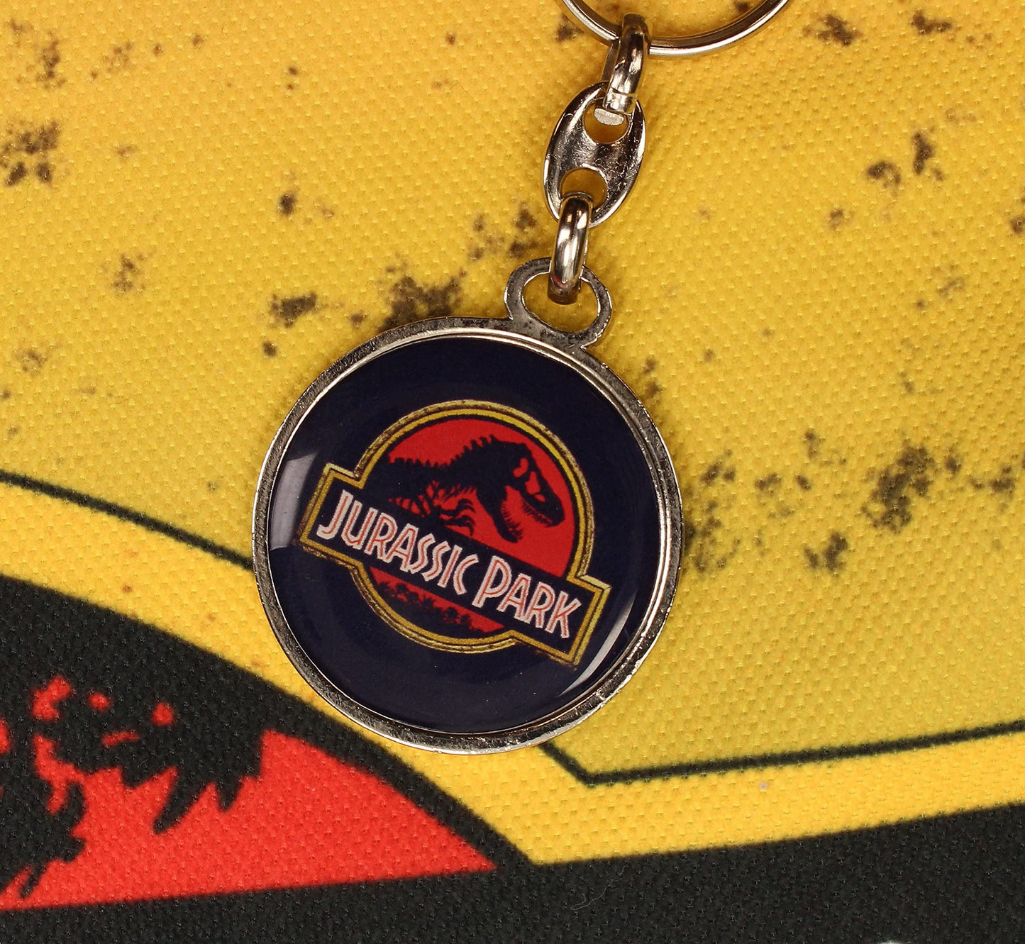 Jurassic Park Metal Keychain Movie Logo 7 cm