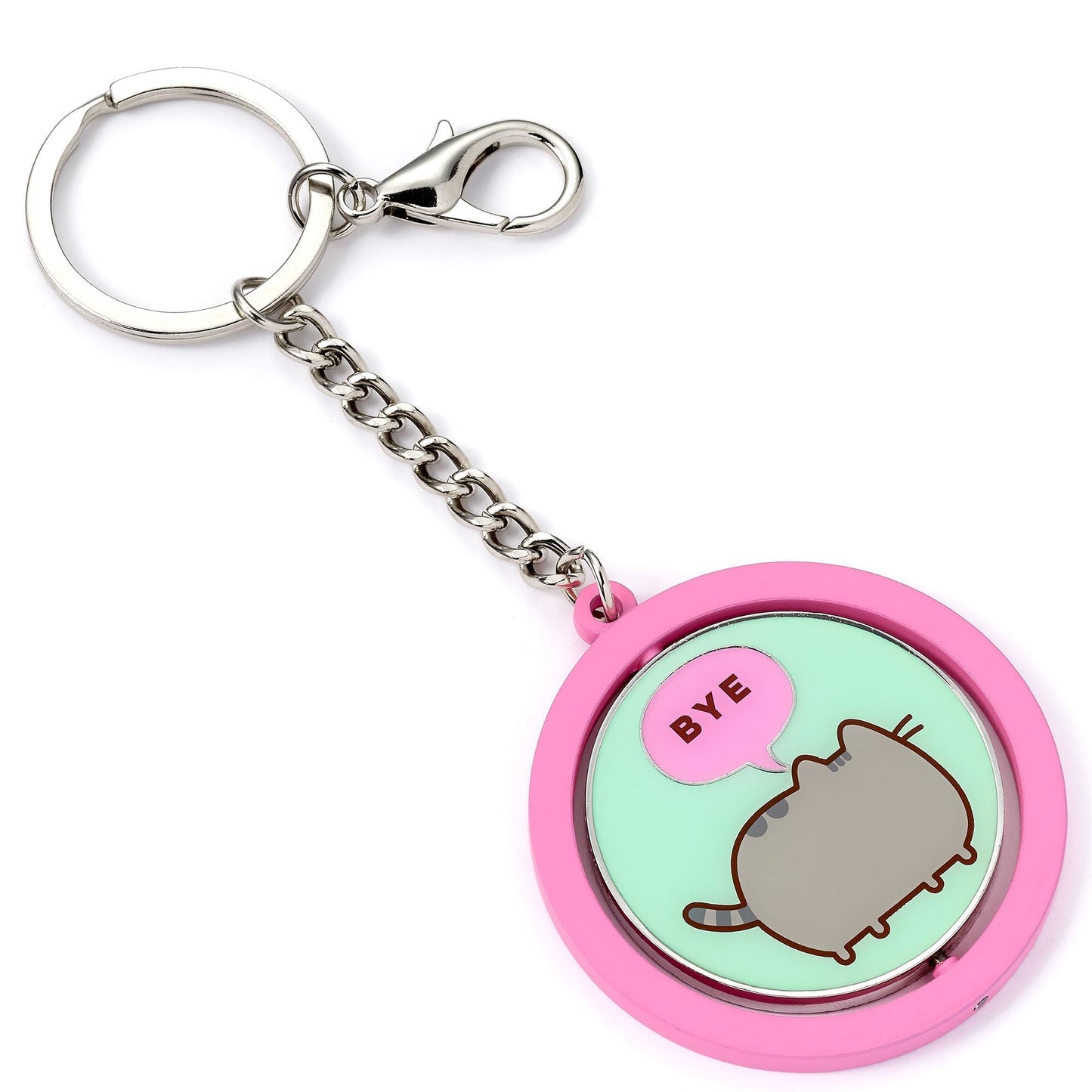 Pusheen Keychain "Hi , Bye" Spinning