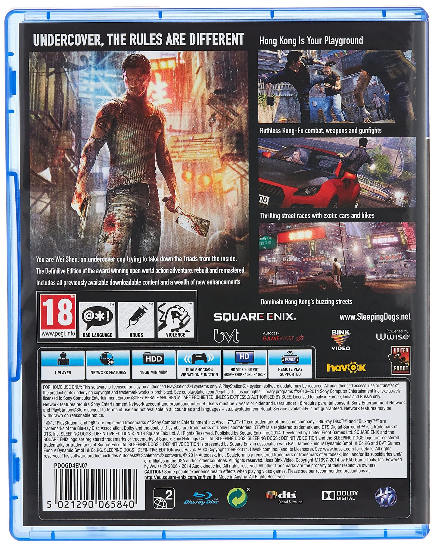 Sleeping Dogs: Definitive Edition /PS4 *New & Sealed*