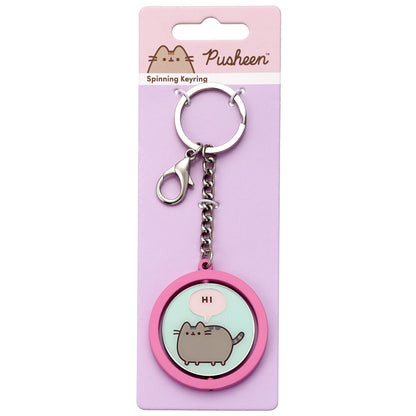 Pusheen Keychain "Hi , Bye" Spinning