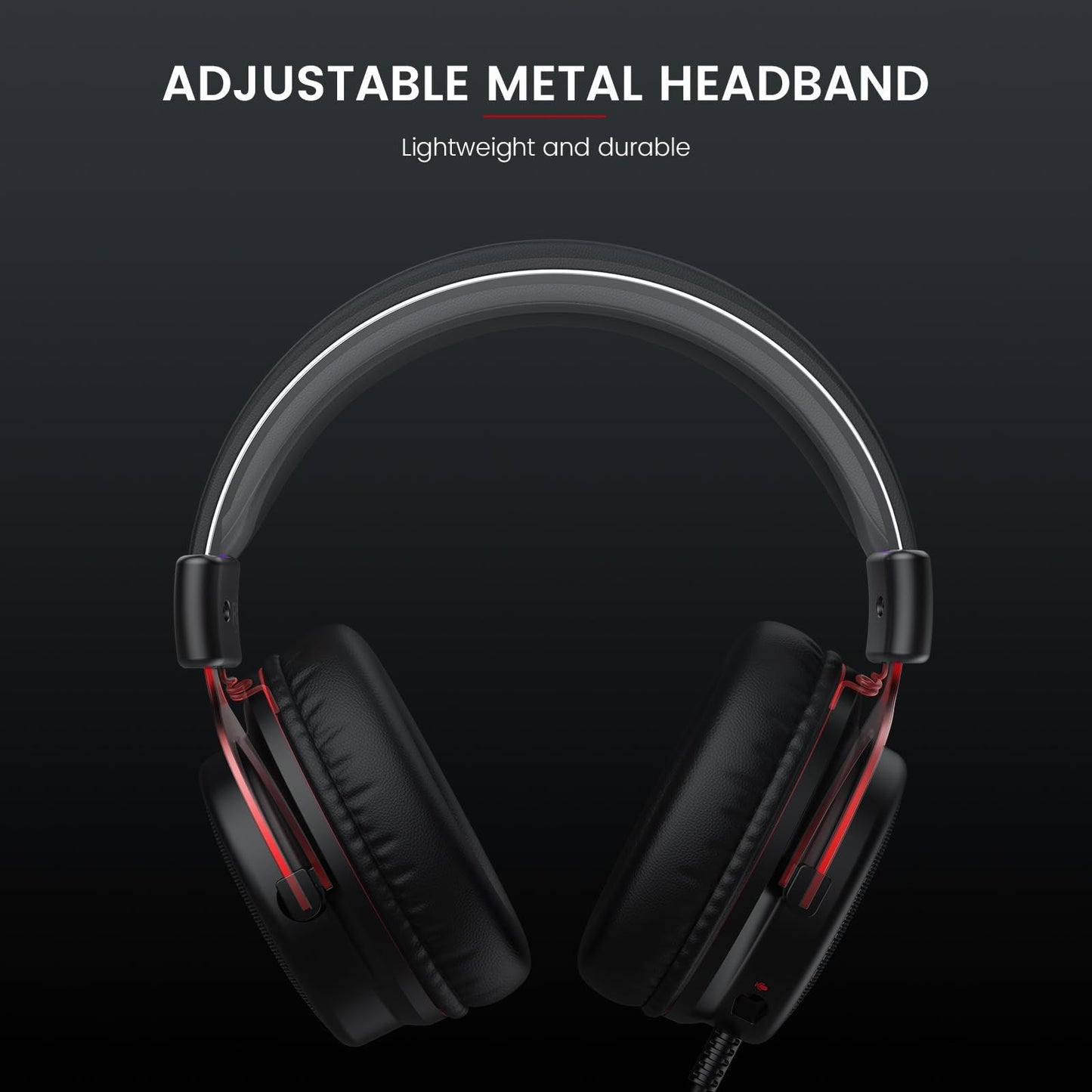 EKSA E900 Gaming Headset with 3D Stereo Sound & Detachable Noise Cancelling Micr