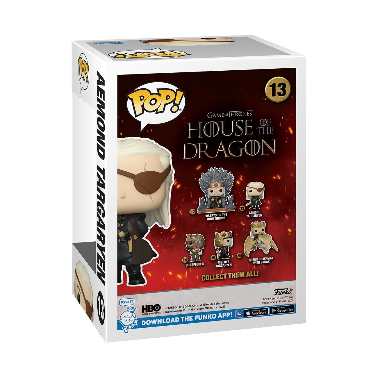 House of the Dragon POP! TV Vinyl Figures Aemond Targaryen 9 cm Assortment (6)