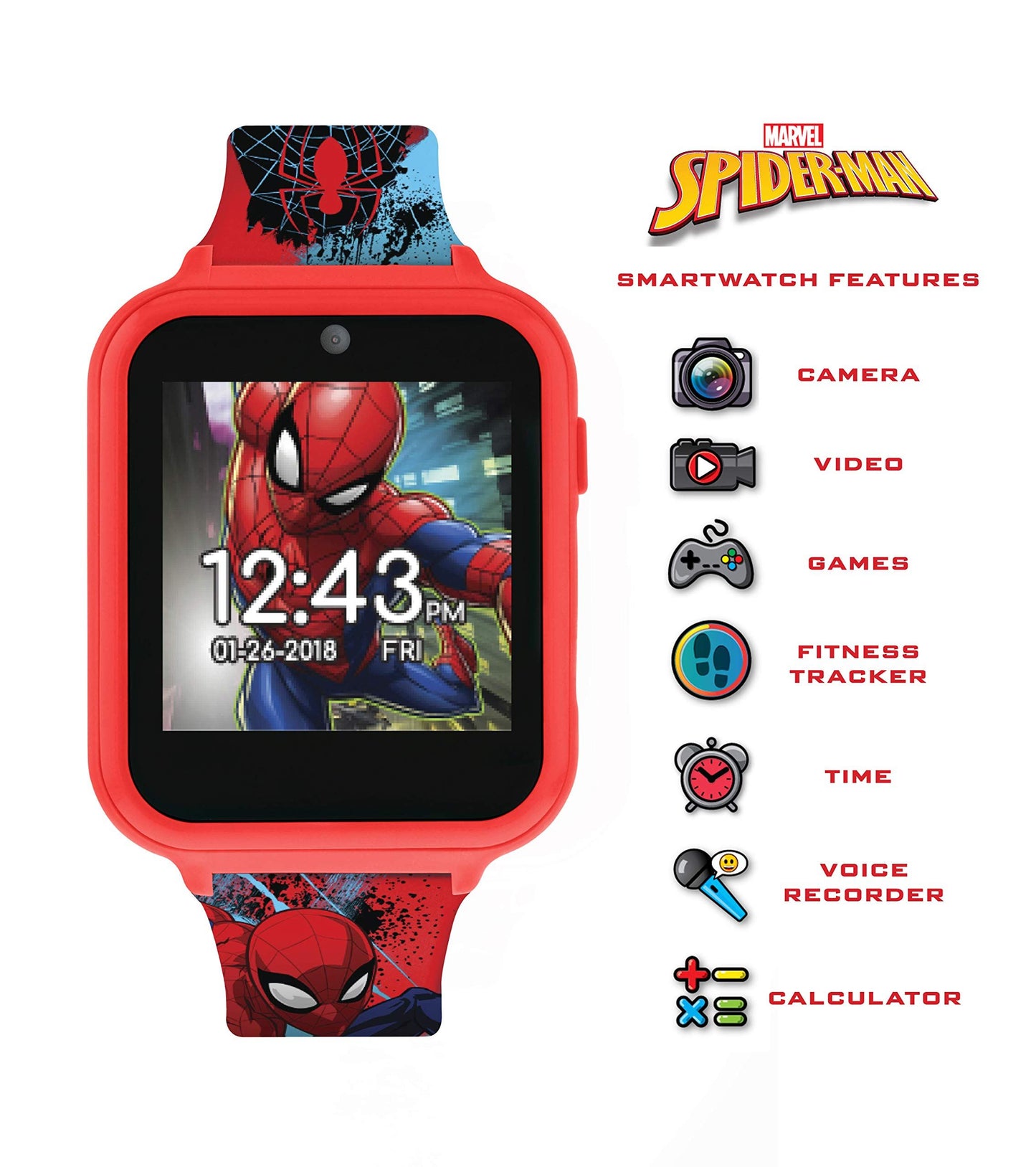 Peers Hardy - Disney Marvel Spiderman Multicoloured Silicon Strap Watch andise