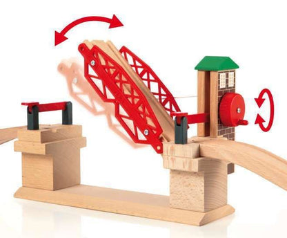 Brio Train Set Wooden Table Toys Railway Track Accessories Lift Bridge Lifting