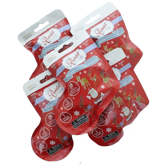 TEAM Rudolph Reindeer Stocking Foilbag 5 piece Pack Series 15