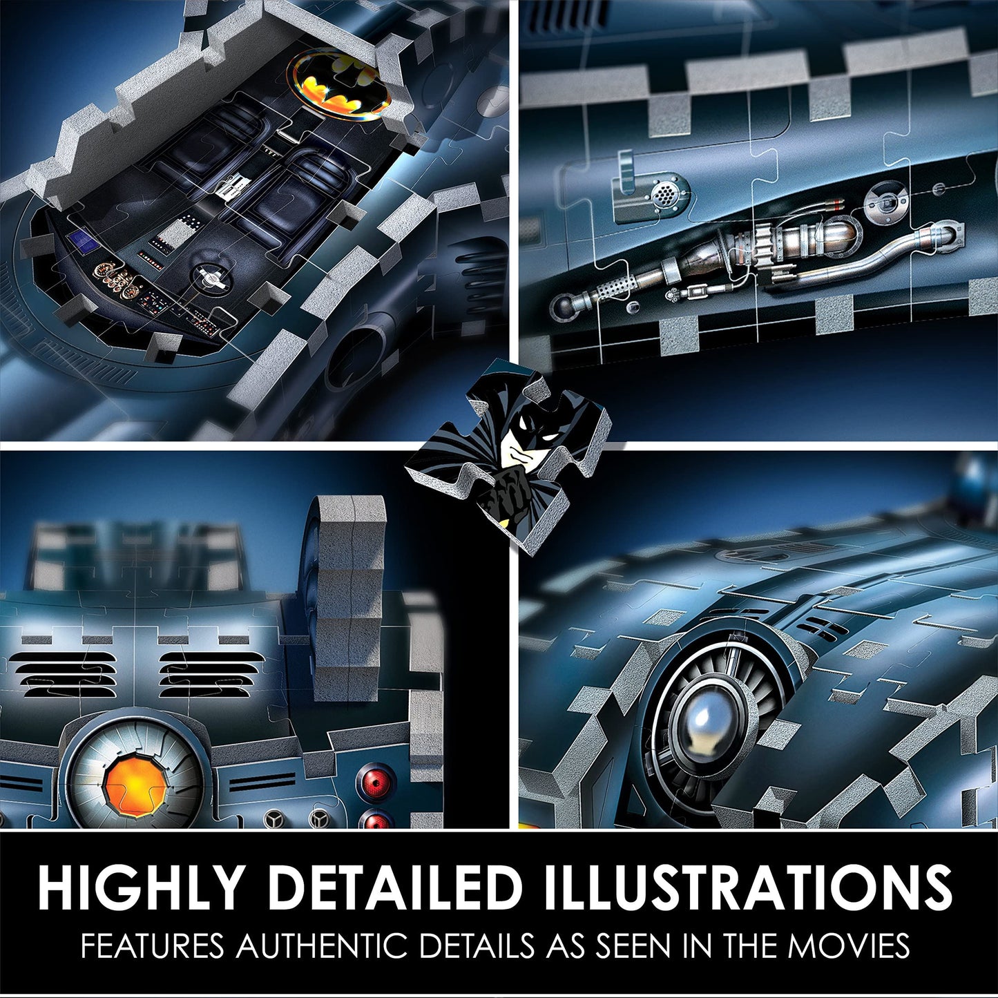 Wrebbit 3D Puzzle - DC Batmobile (255pc) /Puzzle