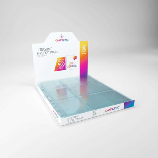 Gamegenic Ultrasonic 9-Pocket Pages Sideloading 50 pcs DISPLAY