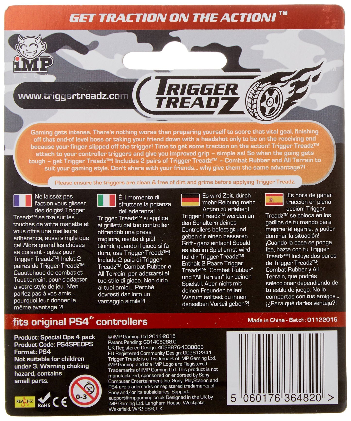 Trigger Treadz Special Ops: 4 Trigger Treadz Pack /PS4