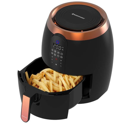 Westpoint 3.5L Deluxe Digital Air Fryer 1200-1400W (Black & Rose Gold) (UK Plug)