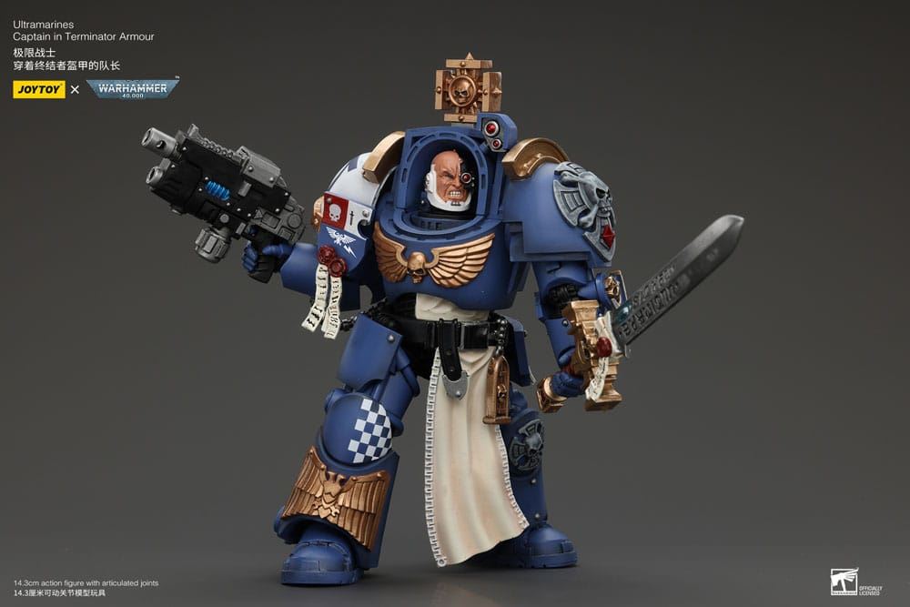 Warhammer 40k Action Figure 1/18 Ultramarines Captain In Terminator Armour 14 cm