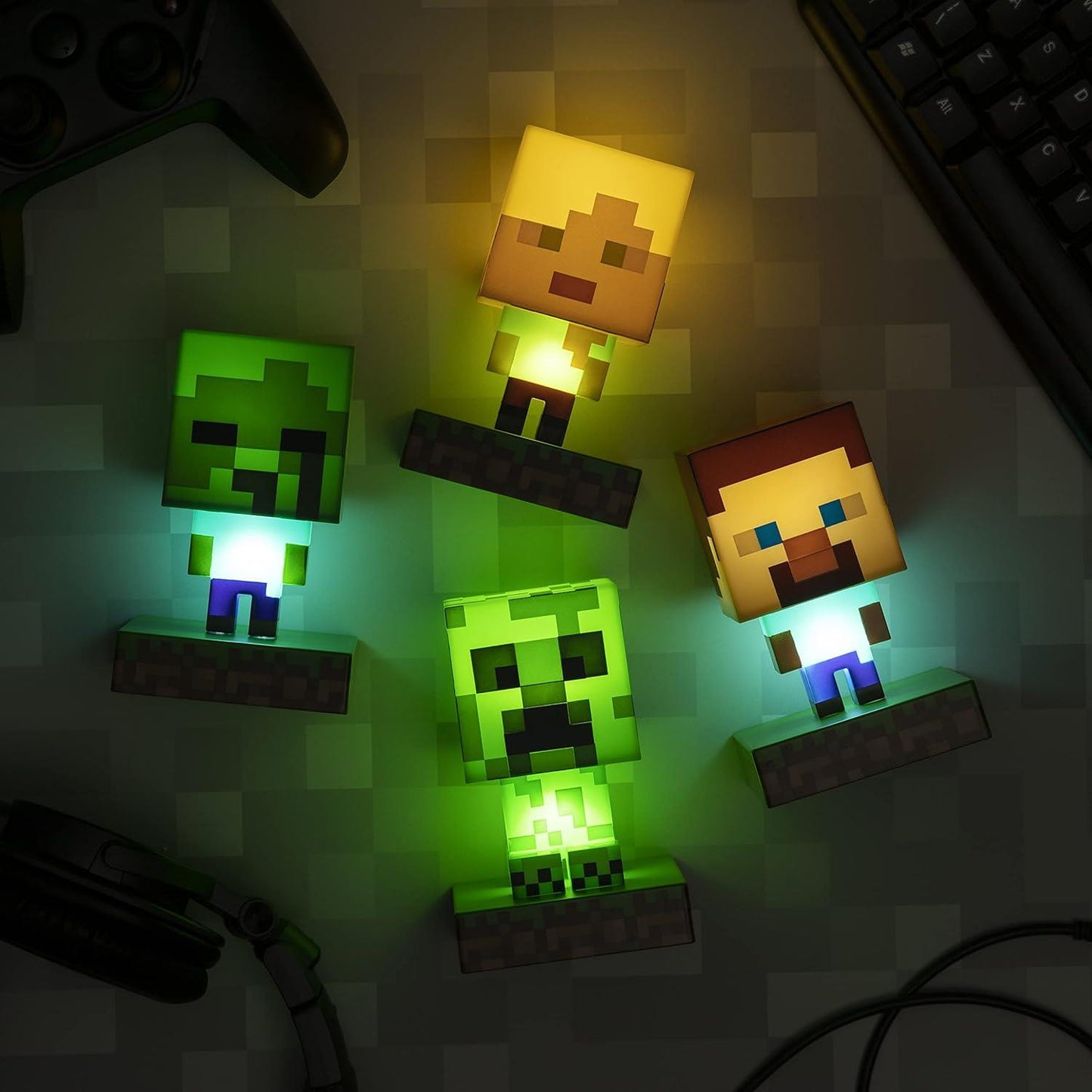 Paladone Minecraft Alex Icon Light | Mini Night Lamp Fun Pixelated
