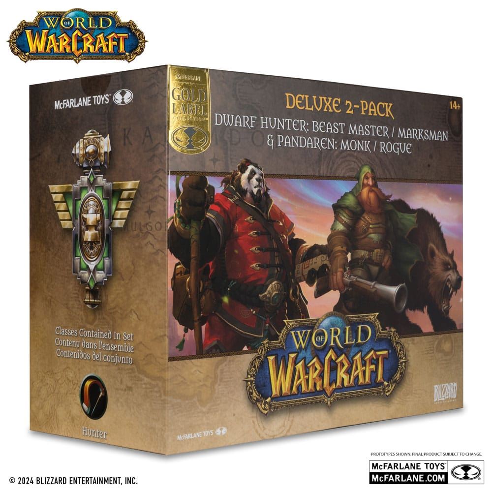 World of Warcraft 2-Pack Dwarf Hunter & Pandaren Monk 15cm