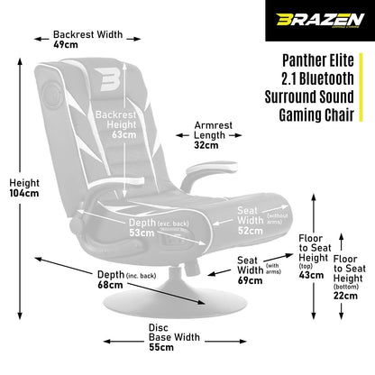 Brazen Panther Elite 2.1 B/R Gaming Furniture