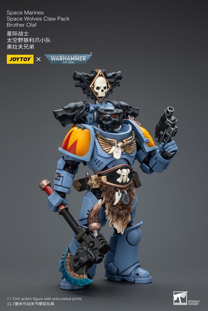 Warhammer 40k Action Figure 1/18 Space Marines Space Wolves Claw Pack Brother Ol
