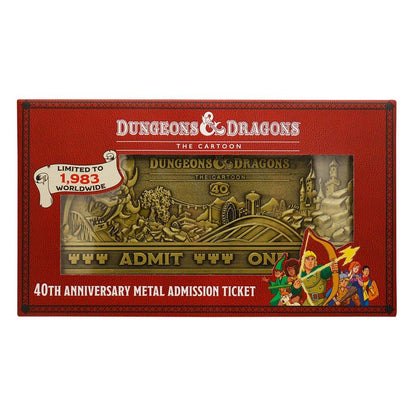 Dungeons & Dragons The Cartoon Replica 40th Anniversary Rollercoaster Ticket Lim