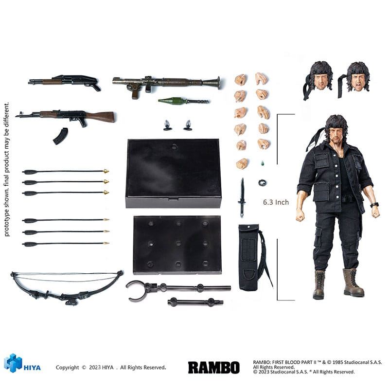 First Blood II Exquisite Super Series 1/12 First Blood II John Rambo 16 cm