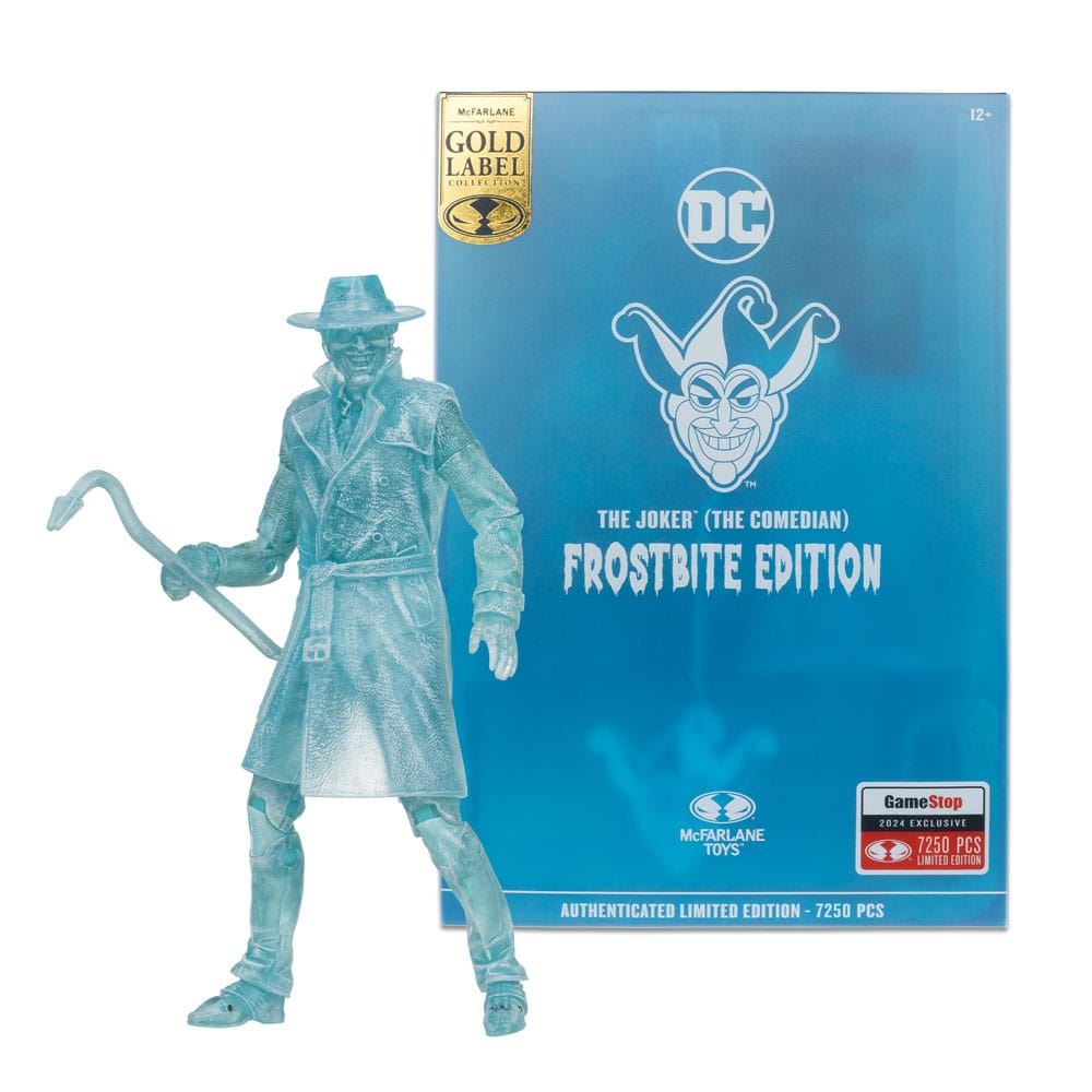 DC Multiverse Figure The Joker Batman Three Jokers Frostbite Gold Label 18cm
