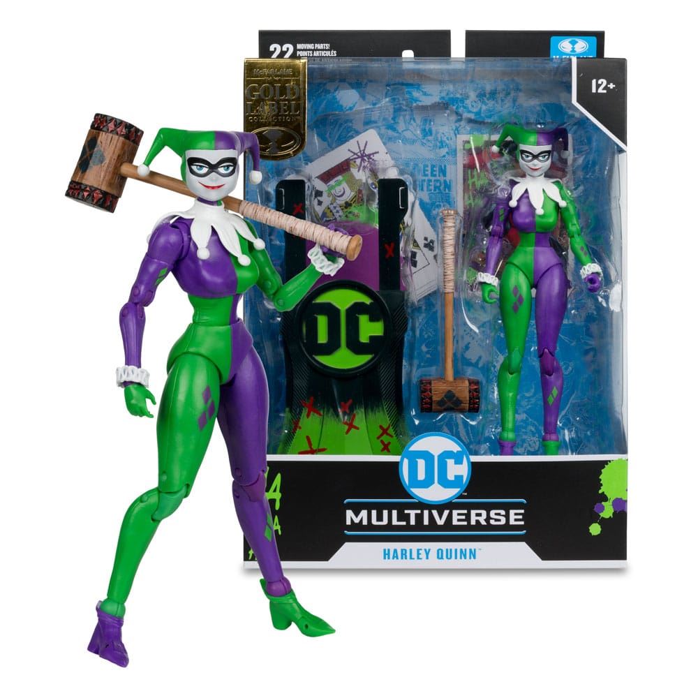 DC Multiverse Action Figure Harley Quinn DC Classic Jokerized Gold Label 18cm
