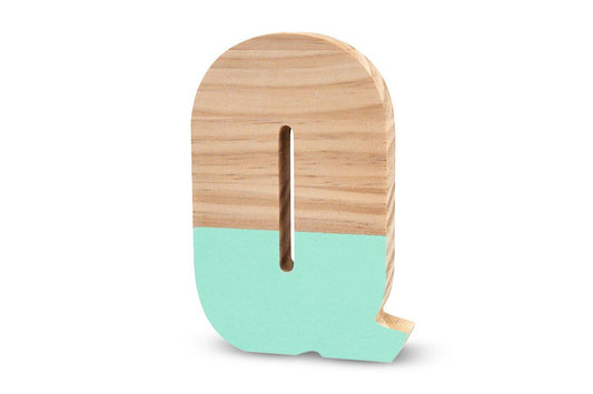 La Lluna0209000-Q Q Semi-Lacquered Pine Letter (Green) /Toys