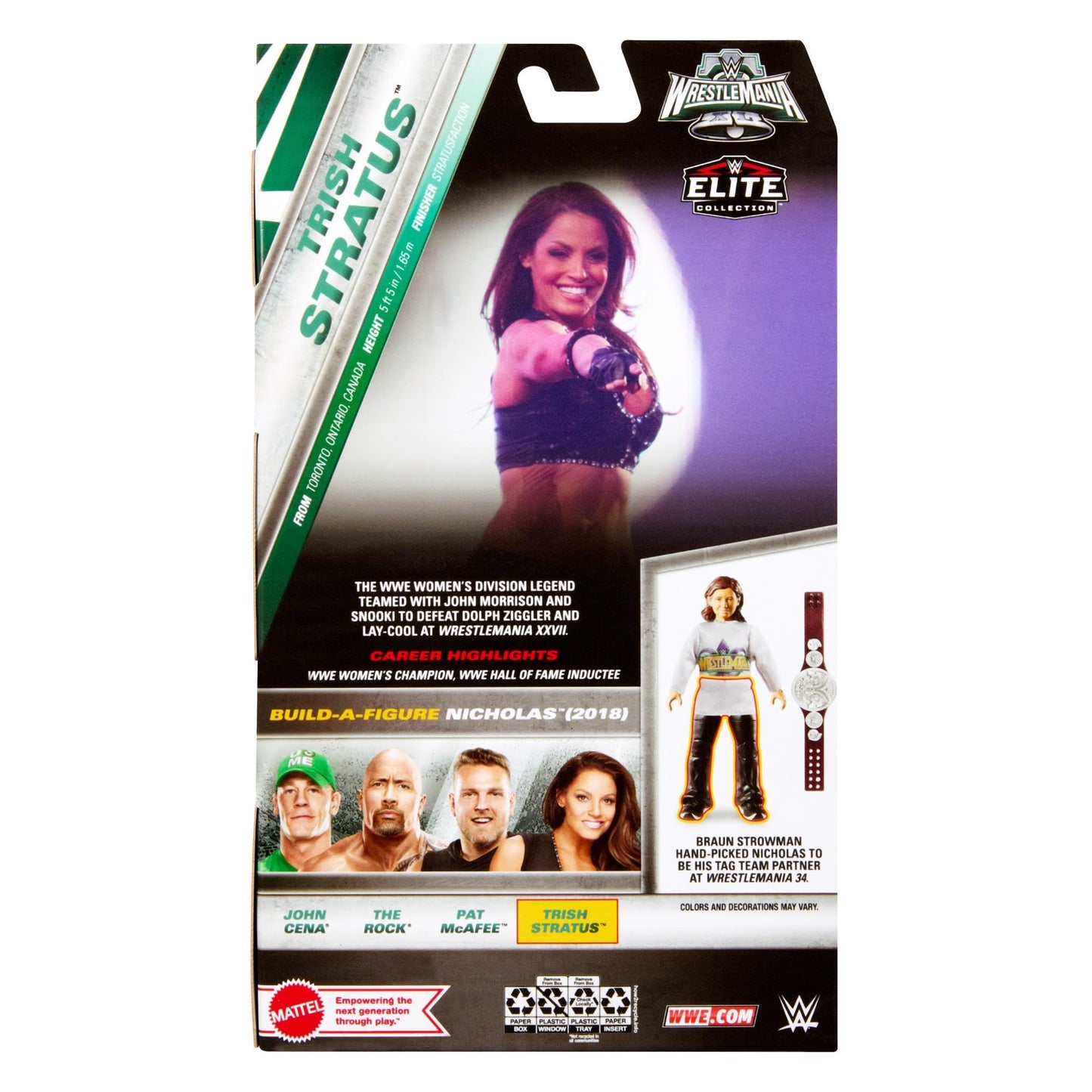 WWE - Elite WrestleMania - Trish Stratus with Accessory and Nicholas Build-a-Fig