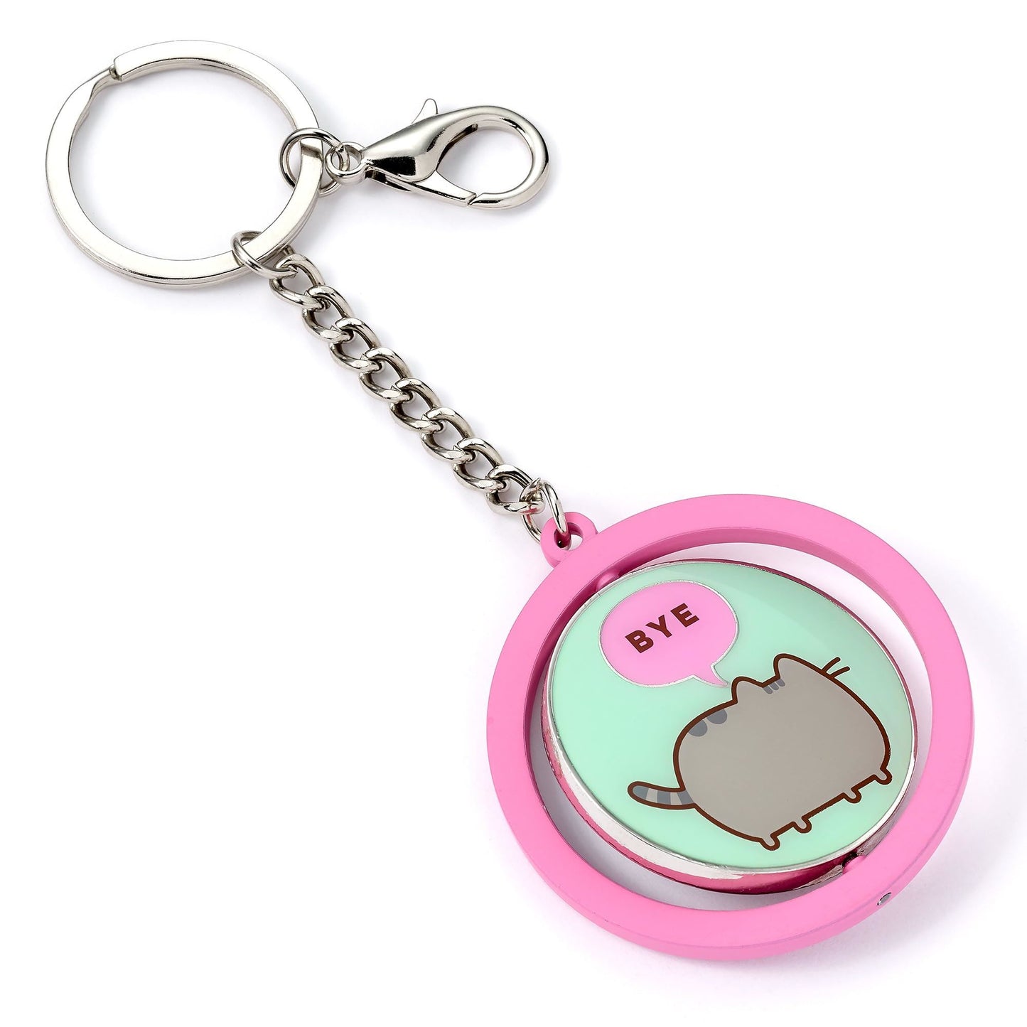 Pusheen Keychain "Hi , Bye" Spinning