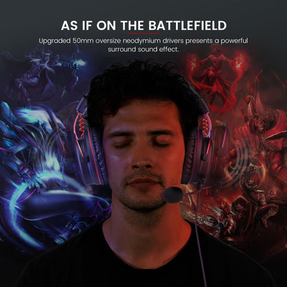 EKSA E900 Gaming Headset with 3D Stereo Sound & Detachable Noise Cancelling Micr
