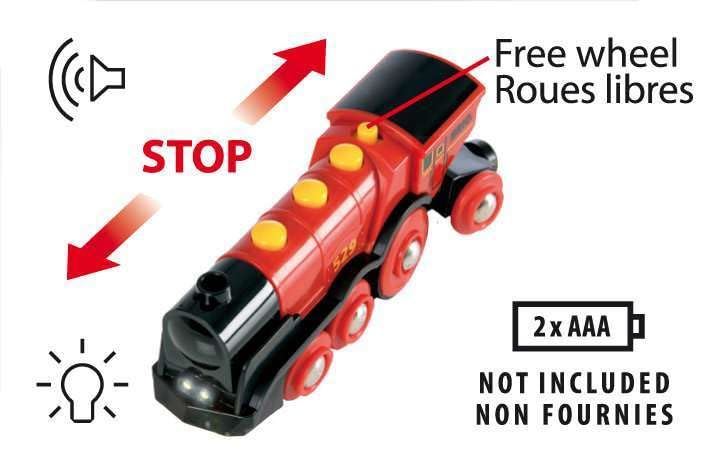 BRIO - Mighty Red Action Locomotive 33592 /Toys