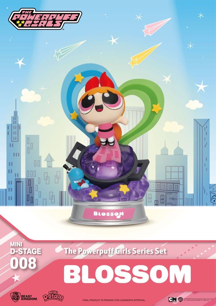 The Powerpuff Girls Mini Diorama Stage Statues Powerpuff Girls Series Set 12cm