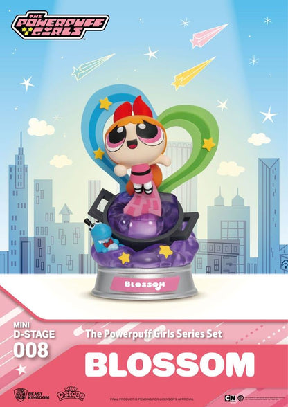 The Powerpuff Girls Mini Diorama Stage Statues Powerpuff Girls Series Set 12cm