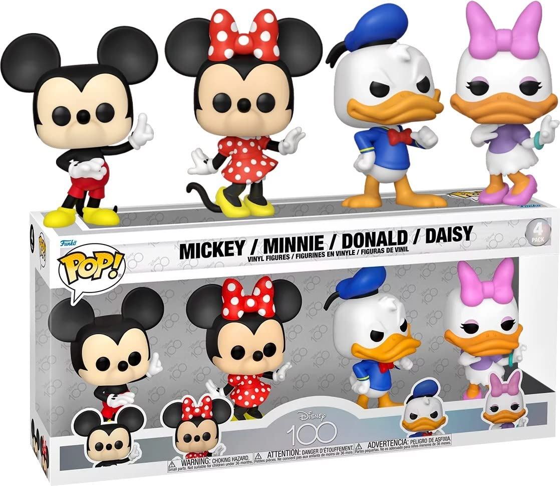 Funko Disney 100 Mickey & Friends 4PK (Mickey, Minnie, Donald, Daisy) POP! Vinyl