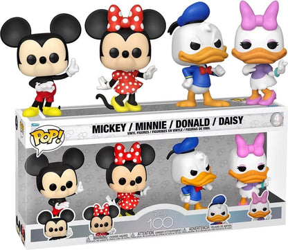 Funko Disney 100 Mickey & Friends 4PK (Mickey, Minnie, Donald, Daisy) POP! Vinyl
