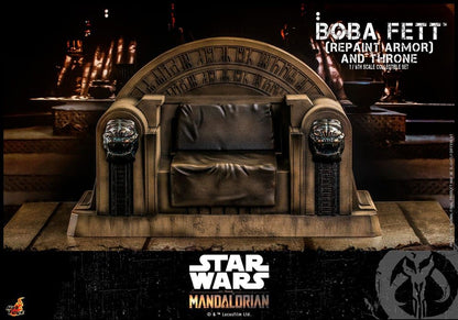 Star Wars: The Mandalorian Action Figure 1/6 Boba Fett Repaint Armor and Throne