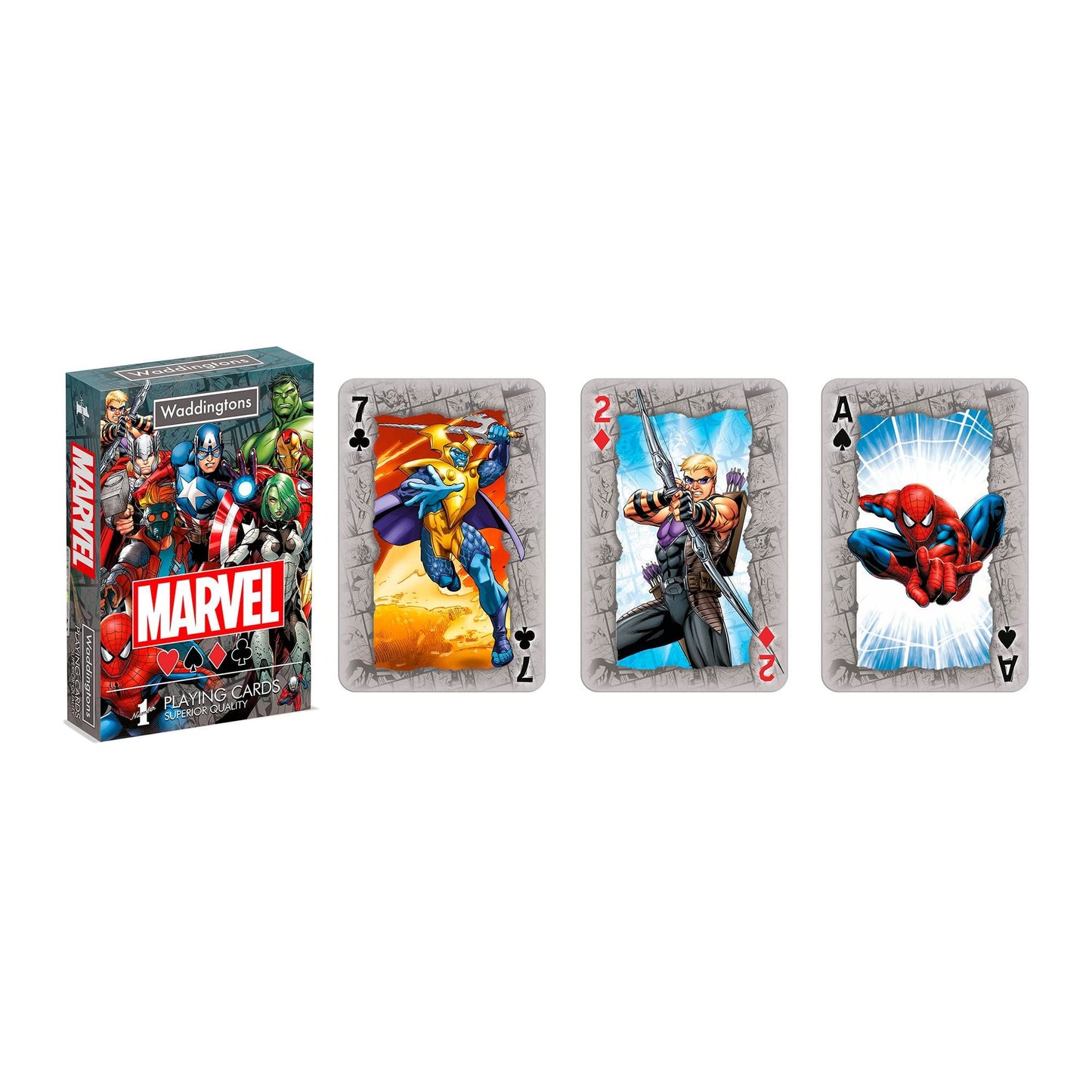 Waddingtons Number 1 Marvel Universe Playing Card Game play w/your favourite sup