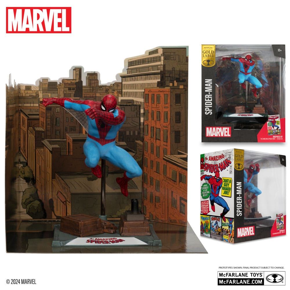 Marvel Collection 1/10 Spider-Man The Amazing Spider-Man #38 Gold Label 15cm