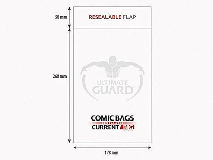 Ultimate Guard Comic Bags BIG Resealable Current Size (100)