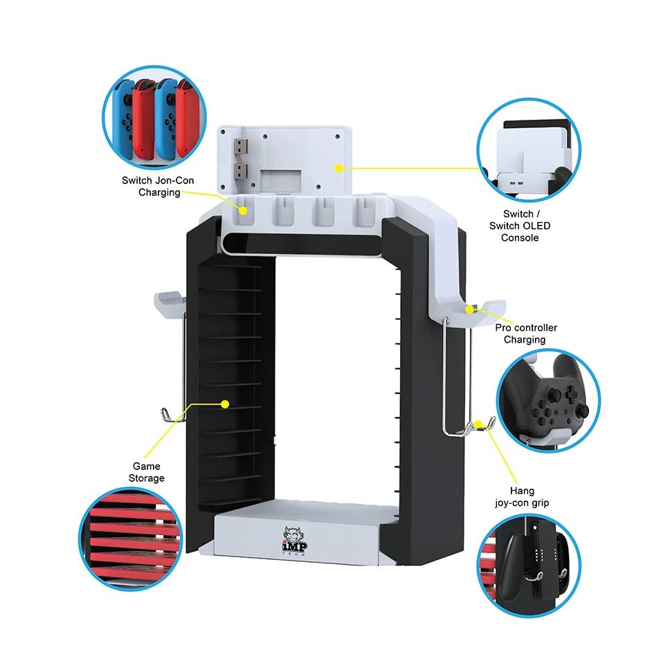 Dlx Charge Store Tower Sw Oled Nintendo Switch
