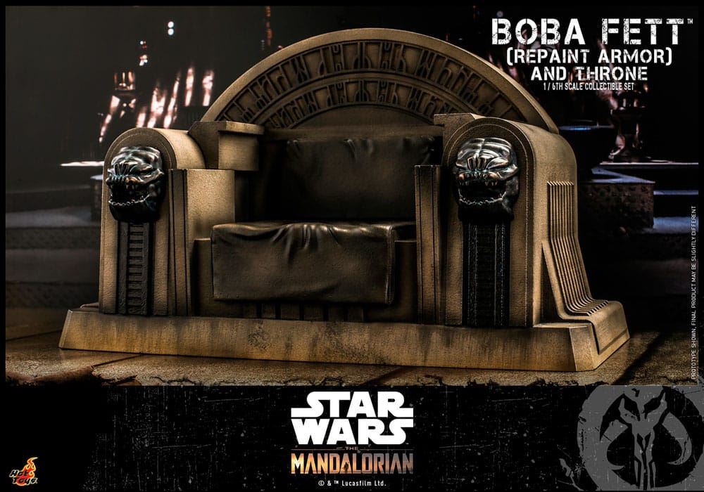Star Wars: The Mandalorian Action Figure 1/6 Boba Fett Repaint Armor and Throne