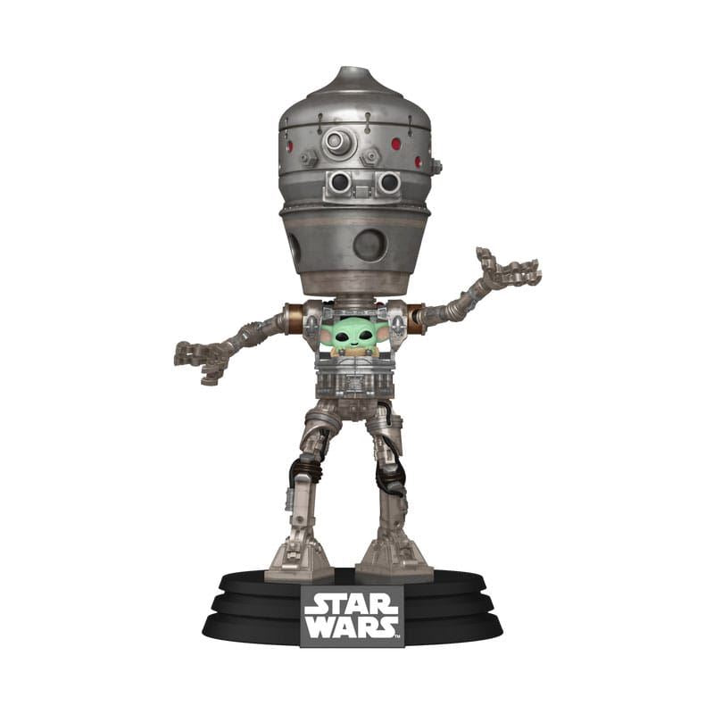 Star Wars: The Mandalorian POP Deluxe Bobblehead Figure IG-12 w/Grogu 17cm