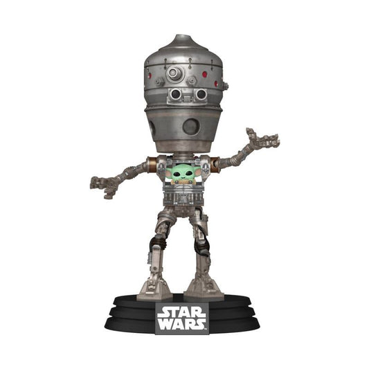 Star Wars: The Mandalorian POP Deluxe Bobblehead Figure IG-12 w/Grogu 17cm