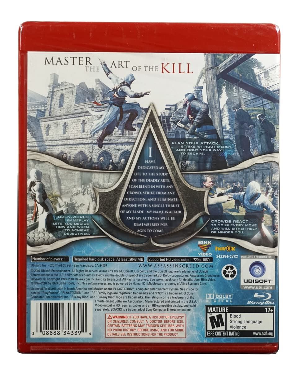 Assassin's Creed (Essentials) (DELETED TITLE) /PS3 *New & Sealed*