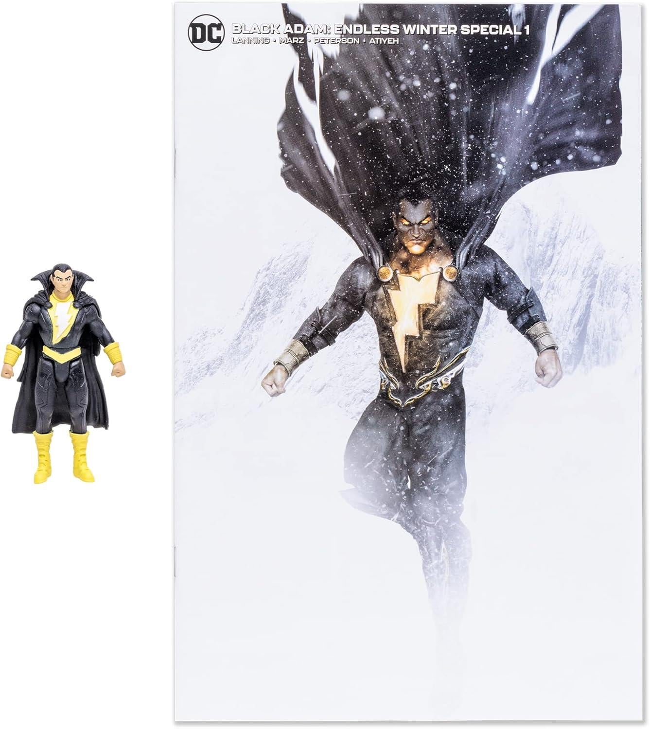 New McFarlane 3IN Figure with Comic Black ADAM (Endless Winter) 2022