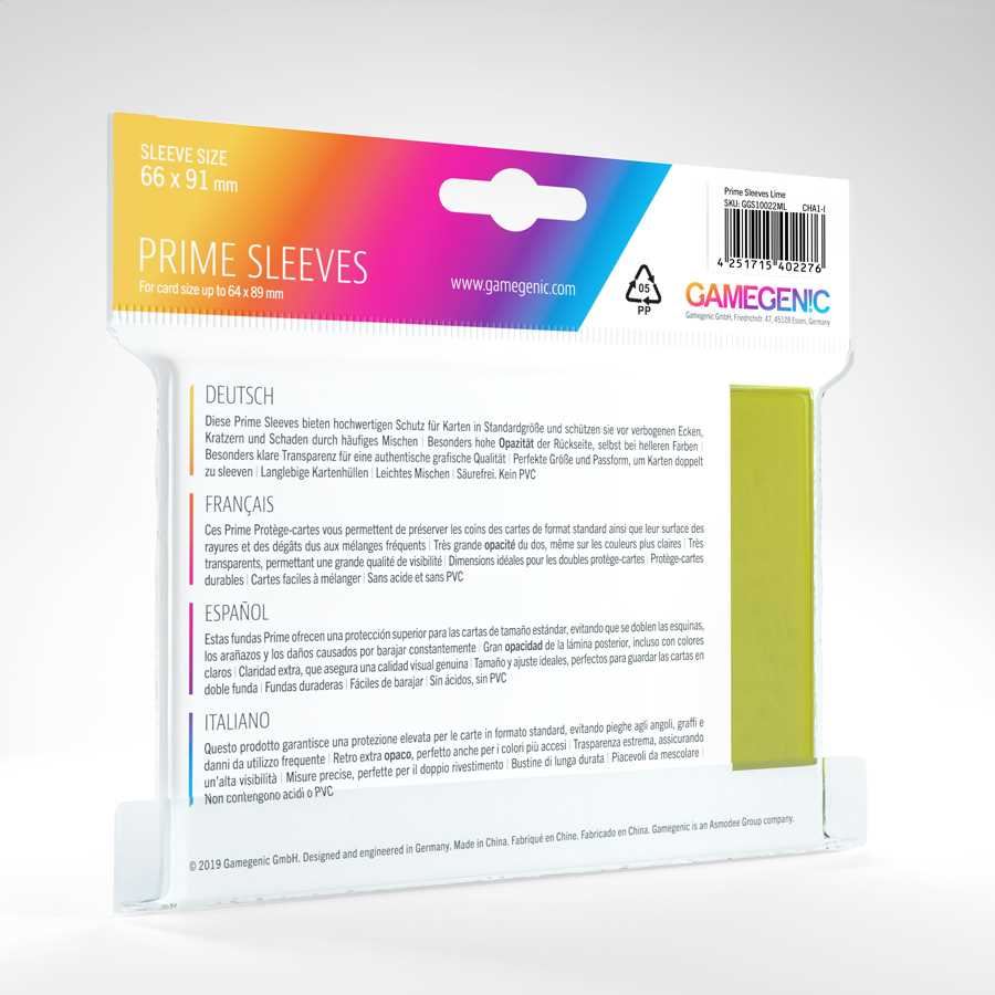 UNIT Gamegenic Prime Sleeves Lime (100 ct.)
