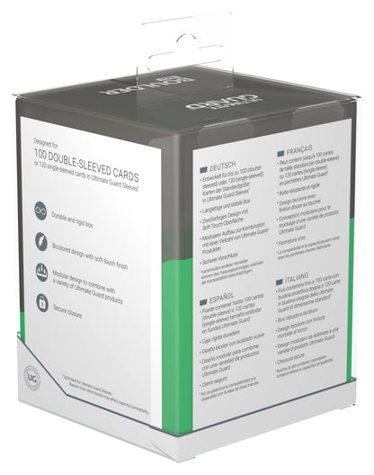 Ultimate Guard Boulder Deck Case 100+ SYNERGY Black/Green
