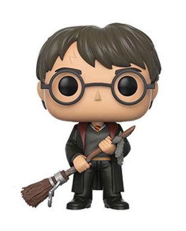 Harry Potter POP! Movies Vinyl Figure Harry w/Firebolt & Feather Exclusive 9cm