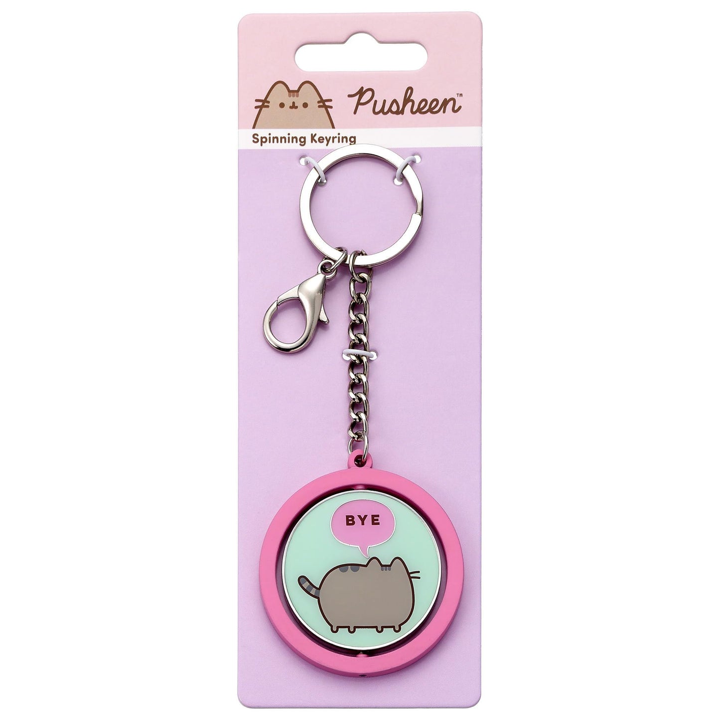 Pusheen Keychain "Hi , Bye" Spinning